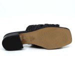 Emmanuelle slipper Zwart raffia 24090